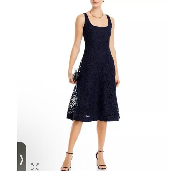 KOBI HALPERIN Jacqueline Sleeveless Lace Midi-Dress navy blue sz 2 $698 NWT - Picture 2 of 16